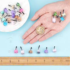 Наборы для самостоятельного изготовления сережек-подвесок с имитацией пузырькового чая/молочного чая «бода» DIY-SC0018-91