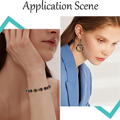 150 шт. 2 стиля ганские ямайские регги полосатые смоляные бусины&nbsp;RESI-YW0005-53