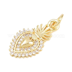 Valentinstag Messing Micro Pave klare Zirkonia Anhänger&nbsp;KK-D258-26G