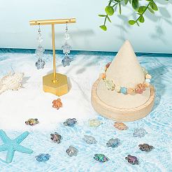 120шт 12 цвета гальванические стеклянные бусины EGLA-SC0001-32