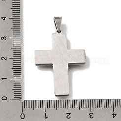201 ステンレススチールエナメルペンダント  クロスチャーム  ラインストーン付き  ステンレス鋼色  32.5x23x2.5mm  穴：6x3.5mm&nbsp;SA-CBA5D64-02P