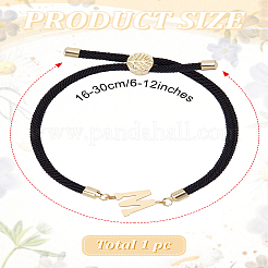 1шт регулируемый нейлоновый шнурок-слайдер браслеты для женщин&nbsp;BJEW-LP0001-32W-01