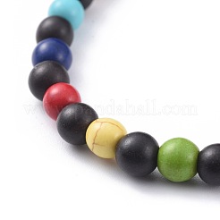 Perles de bois de santal naturelles bracelets extensibles&nbsp;BJEW-JB04679-01