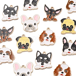 14 шт. 7 стиля эмалевых подвесок в виде животных-щенков&nbsp;FIND-FS0004-13