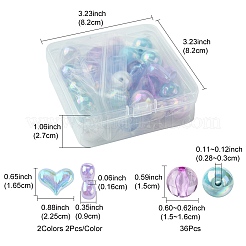 40шт 10 стиля непрозрачные акриловые бусины&nbsp;MACR-FS0001-65