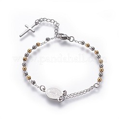 201 bracciali con ciondoli in acciaio inossidabile&nbsp;BJEW-P258-15