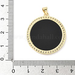Messing-Mikro pflastern Zirkonia Harzanhänger&nbsp;KK-L239-047G-A