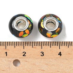 Прозрачные европейские бусины-рондель из смолы&nbsp;RESI-S023-29