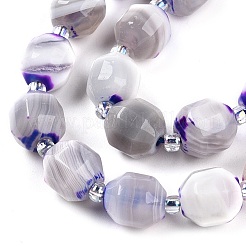 Нити бусин из натурального агата (окрашенного) G-T141-05A