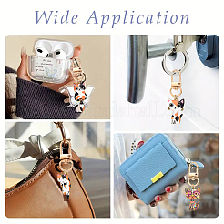 Décorations de pendentif en émail en alliage de chat&nbsp;HJEW-YW00054-01