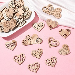 100 шт. незавершенные пустые деревянные ломтики&nbsp;WOOD-YW0001-60