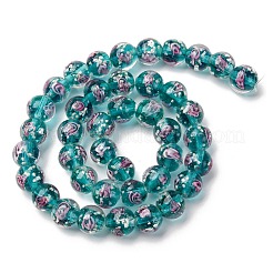 Светящиеся бусины ручной работы из искусственного песка в технике лэмпворк LAMP-B028-03P-10mm