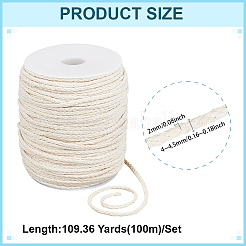 100м плоские двухслойные хлопковые нити шнуры OCOR-PH0006-58