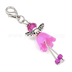 6 шт. подвесной ангел из сплава и стекла&nbsp;HJEW-JM04208-02