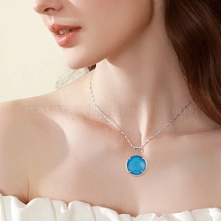 2 шт. 925 подвески из стерлингового серебра с кабошонами STER-PH0003-98