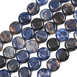 Природный содалит бисер нитей&nbsp;G-L648-B07-15mm