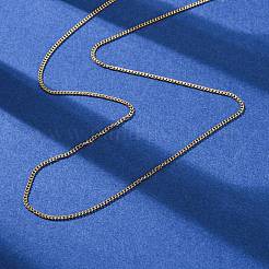 Ожерелья из цепочек панцирного плетения из нержавеющей стали 304 толщиной 1.5 мм&nbsp;NJEW-T016-28G