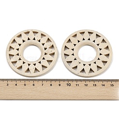 (Распродажа бракованной продукции: червоточина) деревянные полые подставки для хрустальных шаров в форме подсолнуха&nbsp;WOOD-XCP0002-11