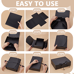 Картонные бумажные подарочные упаковочные коробки с лентой&nbsp;CON-WH0107-60A