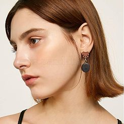 Серьги-гвоздики из орехового дерева DIY-OC0005-42P