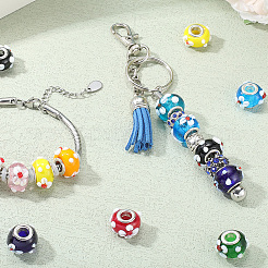 40шт 10 цвета ручной работы лэмпворк европейские бусины LAMP-PA0001-14