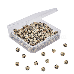 Естественно далматин яшмы камень шарик нити&nbsp;G-OC0001-54