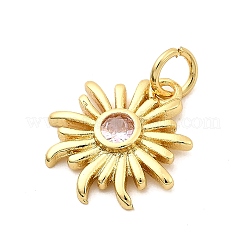 Солнце латунных микро проложить Цирконом подвески KK-C134-11G-03