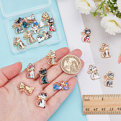 20шт 10 цвета сплава эмалевые подвески&nbsp;ENAM-ME0001-22