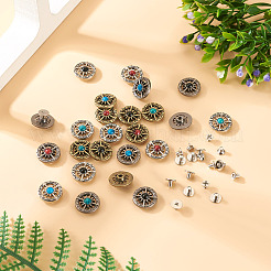 24 набор пуговиц из синтетического камня BUTT-TA0001-22