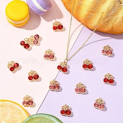 20шт 2 цвета подвески из сплава со стразами ALRI-CJ0001-08