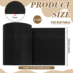 フェルトロール生地  DIY工芸品  ブラック  140x1mm  6 m /ロール&nbsp;DIY-WH0308-794A-03