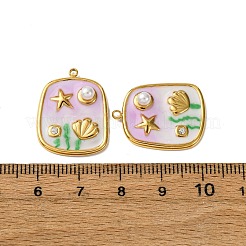 Подвески из нержавеющей стали 304 с эмалью&nbsp;X1-STAS-L299-18G-03