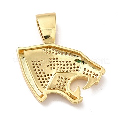 Латунные микропаве прозрачные подвески с фианитом KK-H433-36G