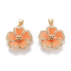 Настоящая 18k позолоченная латунная подвеска с микропаве ZIRC-M114-32G