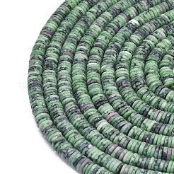 Натуральный рубин в цоизита бусин пряди G-P575-B29-6x1mm