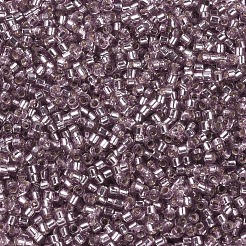 MIYUKIデリカビーズ  シリンダー  日本製シードビーズ  11/0  （db0146)シルバー裏地スモーキーアメジスト  1.3x1.6mm  穴：0.8mm  約2000PCS /ボトル  10 G /ボトル&nbsp;SEED-JP0008-DB0146