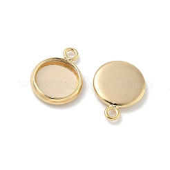 Плоские круглые сеттинги кабошон латунь подвесные&nbsp;KK-K414-14B-G