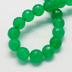 Естественно нефритовый шарик нити G-R166-10mm-08