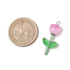 Прозрачные стеклянные бусины с колпачками из сплава в тибетском стиле&nbsp;PALLOY-JF03623