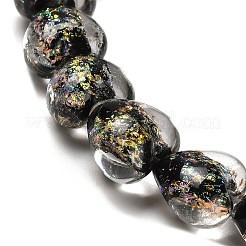 Нити стеклянных бусин из дихроичной фольги ручной работы DICH-U001-03A