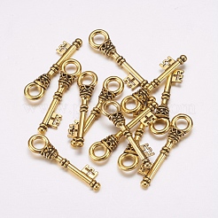 Pendente in lega stile tibetano&nbsp;TIBEP-EA10909YKG-AG-LF