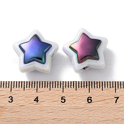 УФ-покрытие радужными переливающимися акриловыми бусинами&nbsp;OACR-H112-19A