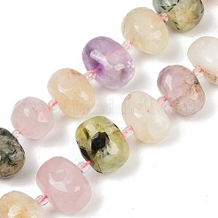 Нити бусин из натурального розового кварца G-F796-B05-01