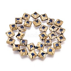 Стеклянные бусины с гальваническим покрытием &nbsp;EGLA-T021-24C