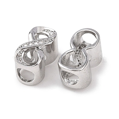 Латунь микропаве прозрачный кубический цирконий европейский бисер&nbsp;KK-Z142-07P