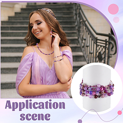 Наборы фурнитуры из имитирующего австрийский хрусталь биконуса и смешанных стеклянных бусин GLAA-GA0002-33