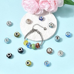 Mischarten handgedrehten lampwork großen Loch Unterlegscheibe European Beads&nbsp;LPDL-L003-03