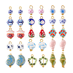 30 шт. 15-х стилевые фарфоровые подвески ручной работы&nbsp;PALLOY-PH01898