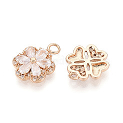 Латунные микро проложить кубического циркония подвески KK-T072-46G