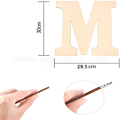 Письмо незаконченные деревянные вырезы DIY-ZX040-01M